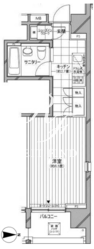 カスタリア麻布十番七面坂 201 間取り図