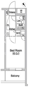 コンフォリア早稲田DEUX 315 間取り図