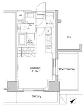 ザ・パークハビオ東長崎 806 間取り図