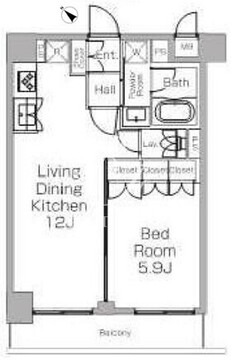 プラウドフラット三軒茶屋2 205 間取り図