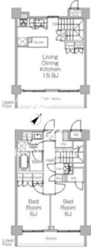 プラウドフラット三軒茶屋2 507 間取り図