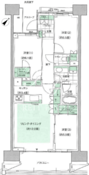 晴海フラッグ PARK-F-604 間取り図