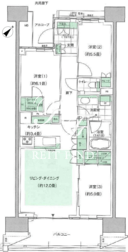 晴海フラッグ PARK-F-606 間取り図