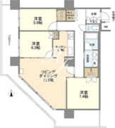 豊洲シエルタワー 1806 間取り図
