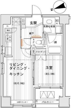 ドゥーエ銀座イースト1 401 間取り図