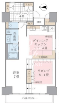 ブリリアイスト東雲キャナルコート 209 間取り図