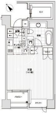 カスタリア銀座 1001 間取り図