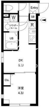 コンポジット千駄木ヒルトップ 401 間取り図