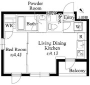 ラペルラ市谷砂土原町 102 間取り図