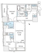 ミレアコート銀座プレミア 303 間取り図