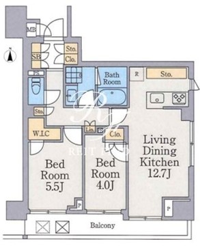 クレストコート町屋 405 間取り図