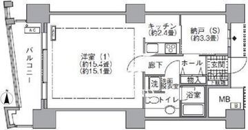 アクティ汐留 612 間取り図