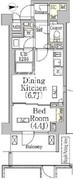 レジディア高田馬場 104 間取り図