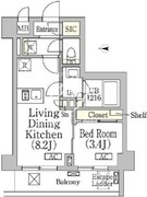 レジディア高田馬場 603 間取り図