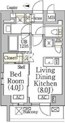 レジディア高田馬場 504 間取り図
