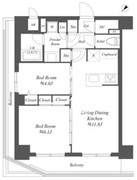ディームス根岸 407 間取り図