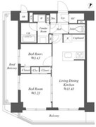 ディームス根岸 606 間取り図