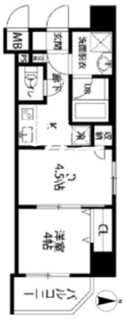 ルクレ東上野レジデンス 505 間取り図