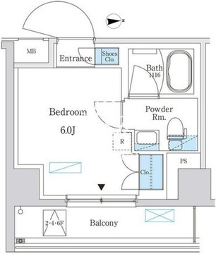 パークアクシス錦糸町スタイルズ 716 間取り図