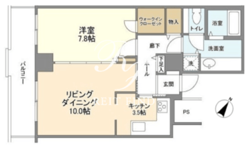 トルナーレ日本橋浜町 3710 間取り図