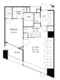 パークキューブ目黒タワー 1208 間取り図