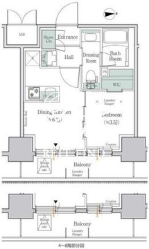 ワンルーフレジデンス板橋大山 703 間取り図