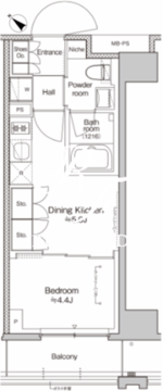 プラウドフラット清澄通り 703 間取り図