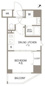 エスティメゾン赤羽2 203 間取り図