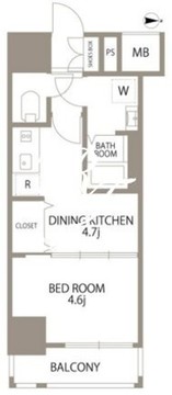 エスティメゾン門前仲町 401 間取り図