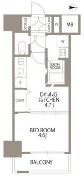 エスティメゾン門前仲町 303 間取り図