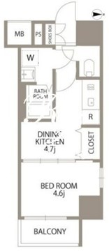 エスティメゾン門前仲町 204 間取り図