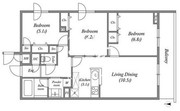 プライムガーデン若木 521 間取り図