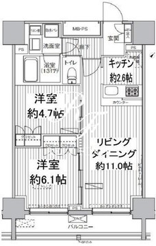 ヒューリックレジデンス駒込 604 間取り図