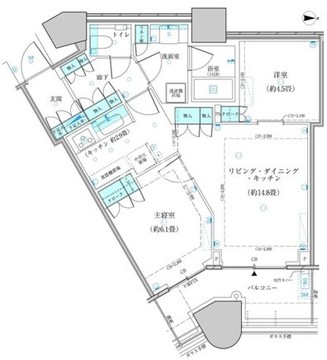 パークタワー勝どき S-309 間取り図