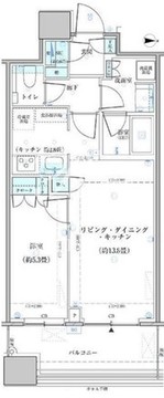 パークタワー勝どき S-306 間取り図