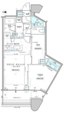 パークタワー勝どき S-1309 間取り図