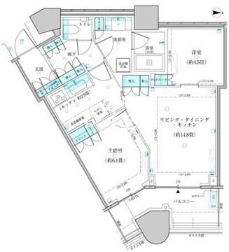 パークタワー勝どき S-1024 間取り図