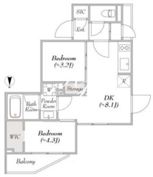 ルミーク本町イースト 304 間取り図