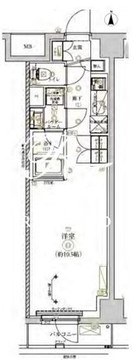 リルシアシティ北新宿 406 間取り図