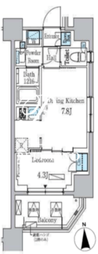 パークアクシス学芸大学レジデンス 803 間取り図