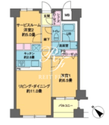 カスタリア茅場町 1103 間取り図