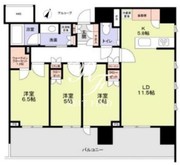 晴海フラッグ SUN-D-408 間取り図