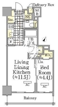 ザ・パークワンズ三軒茶屋 408 間取り図