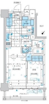 ザ・パークワンズ三軒茶屋 206 間取り図