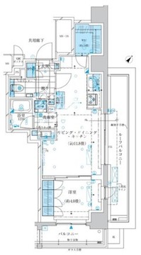 ザ・パークワンズ三軒茶屋 409 間取り図