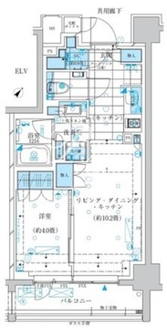 ザ・パークワンズ三軒茶屋 107 間取り図