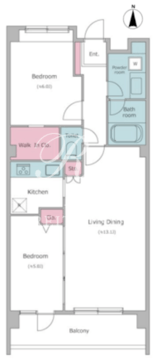 レジディア祐天寺 316 間取り図