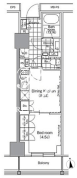 パークハビオ門前仲町 1104 間取り図