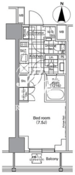 パークハビオ門前仲町 302 間取り図