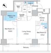 パークアクシス豊洲 911 間取り図